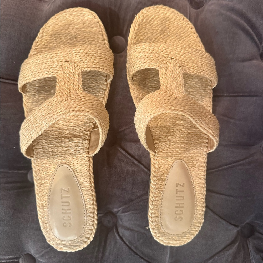 SCHUTZ Women's Woven Tan Sandals